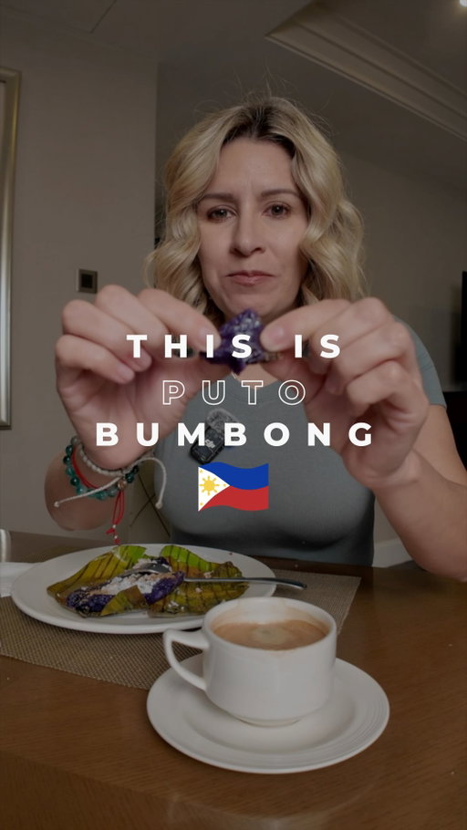 One of my favorite finds from the weekend markets here in Manila… 

This is 🎄✨ Puto Bumbong—a purple-hued Christmas classic that smells like Simbang Gabi and tastes like home. 

Found near churches, night markets, and festive food stalls. It’s mostly seen during the Christmas season, especially in December and often paired with bibingka, salabat (ginger tea), or tsokolate.

Puto bumbong comes from the Tagalog words puto (steamed rice cake) and bumbong (bamboo tube). Traditionally made with pirurutong, a deep purple glutinous rice soaked overnight, then steamed inside bamboo tubes. It’s closely tied to Simbang Gabi, the nine-day dawn masses from December 16–24. Vendors line church entrances before sunrise, serving this treat to sleepy worshippers.

🍴 How to Make It at Home (No Bamboo Needed!)

You can replicate the flavor and texture using this simplified method:

• Mix glutinous rice flour with water and ube flavoring.
• Grate the dough into fine crumbs.
• Shape into logs using greased foil and steam for 10–15 minutes.
• Serve on banana leaves, brush with butter, and top with grated coconut and muscovado sugar.