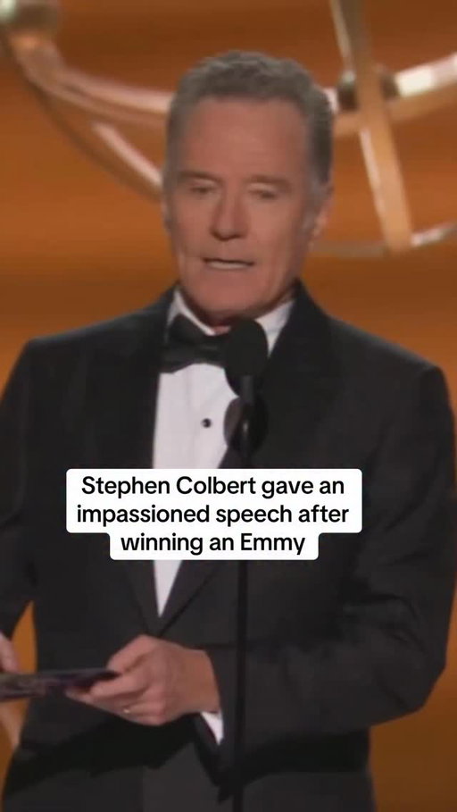 “The Late Show” was probably one of the most anticipated wins of the night, considering all the drama surrounding Stephen Colbert’s shocking cancellation. 

The late-night host was gracious in accepting his award — his first-ever win in the talk series category — and dedicated part of his speech to the late-night genre, more specifically to the direction of his show over the last 10 years, which he said he set out to make about love. 

🎥: CBS