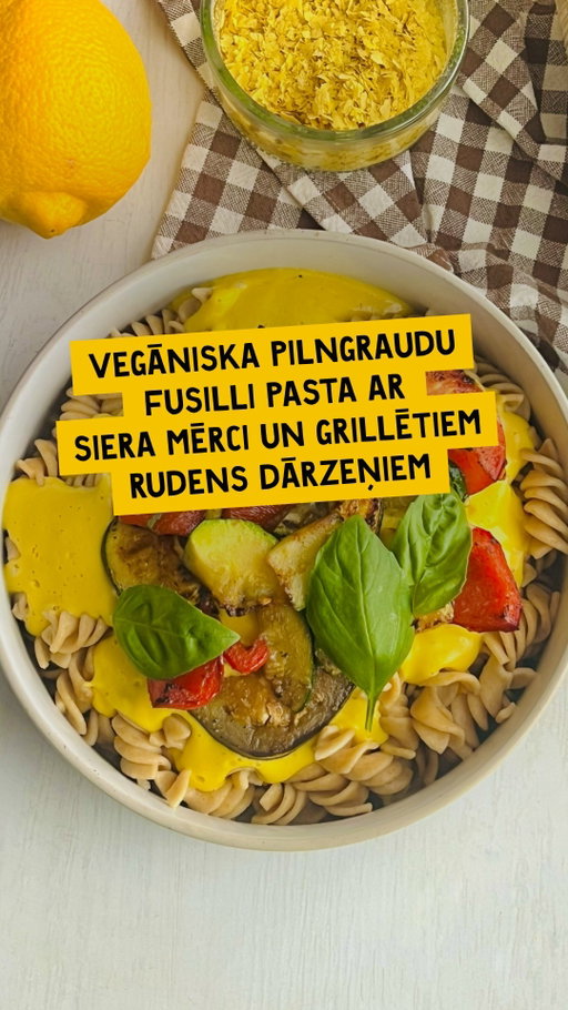 Mākoņainās dienās tik labi piestāv sildošas un krēmīgas garšas 🍂 Šī pilngraudu fusilli pasta ar samtainu mērci un krāsainiem, pannā apceptiem rudens dārzeņiem ir īsts komforta ēdiens. 🌿

Šis gardums būs piemērots arī tiem, kas neēd dzīvnieku izcelsmes produktus! ✨