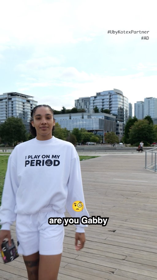Caught by the period paparazzi in my sweatsuit‼️ I got here by playing on my period, and with powerful protection by @ubykotex, I won’t stop. Next generation: keep playing, keep winning. #UbyKotexPartner #ad #PlayOnMyPeriod