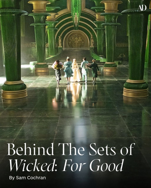 “Defying gravity in architecture was a great way to launch into the second film,” says Oscar-winning production designer Nathan Crowley of the sets of Wicked: For Good. 

By now it’s no secret that flight factors heavily into the final scene of Wicked, the first installment of the hit musical’s two-part movie adaptation. And it’s a theme that very much persists, both narratively and visually, in director Jon M. Chu’s eagerly awaited sequel, Wicked: For Good, flying into theaters November 21.

Go behind the scenes of the sets a the link in our bio. Photography by @gileskeyte/@universalpictures and @laracornellphotography; words by @samuelcochran