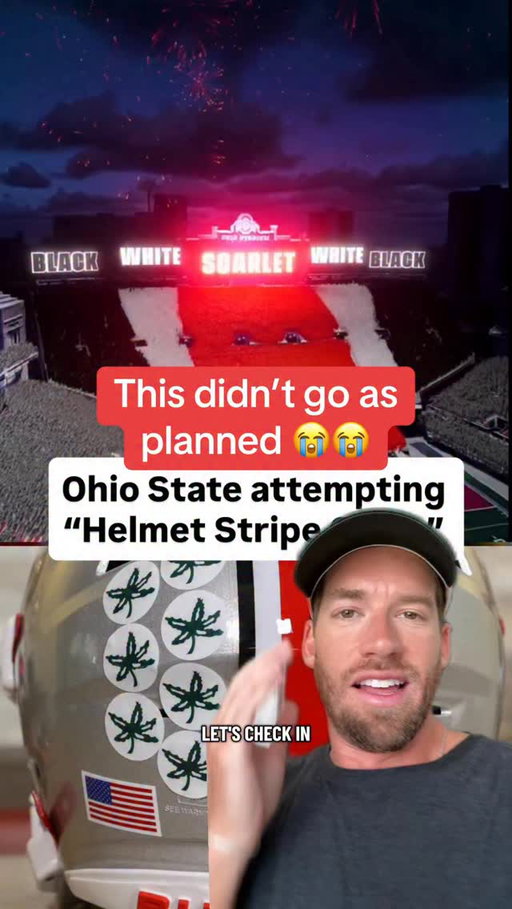 Should Ohio State try another “helmet stripe game”? #CollegeFootball #ohiostatefootball #ohiostatebuckeyes #bigtenfootball #ohiostate