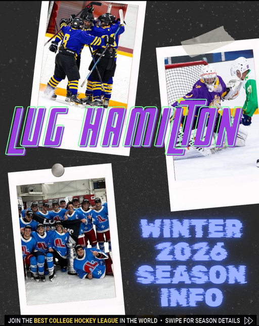 🔥Get fired up Hamilton🔥 We’re bringing LUG Hockey closer to you this year with 2 new rink locations.

🧊You don’t want to miss this!🧊

Signup drops🔜Sept 17 @5:30PM EST
✨Use the Code: SPEED25 to save $25 on registration day✨