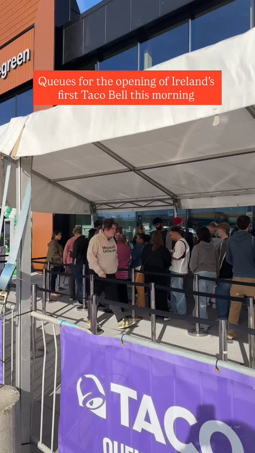 A Crunchwrap supreme at 10am is what the doctor ordered 

Ireland’s first Taco Bell has opened today (16th September) in Dunshaughlin, Co.Meath