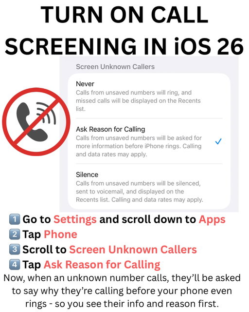 First things first. Bye-bye spam calls!