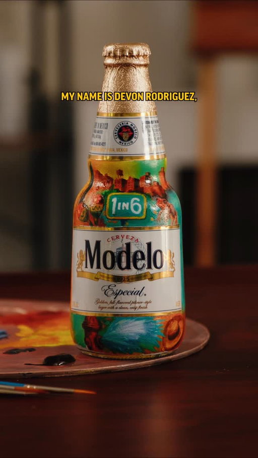 My roots. My art. My bottle with @ModeloUSA #AD #for21+ #HispanicHeritageMonth
