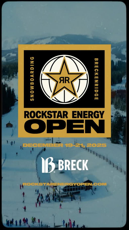 The Rockstar Energy Open of Snow is going down this winter! ⭐️

The Rockstar Energy Open lands in Breckenridge December 19-21, featuring some of the best snowboarders in the world! We’re gearing up for three FREE action-packed days of snowboarding competitions, music, and more set against the backdrop of Breckenridge’s iconic high alpine terrain. 
 
This is snowboarding like you’ve never seen it before. Learn more at the link in bio. 

#RockstarEnergy #RockstarEnergyOpen
