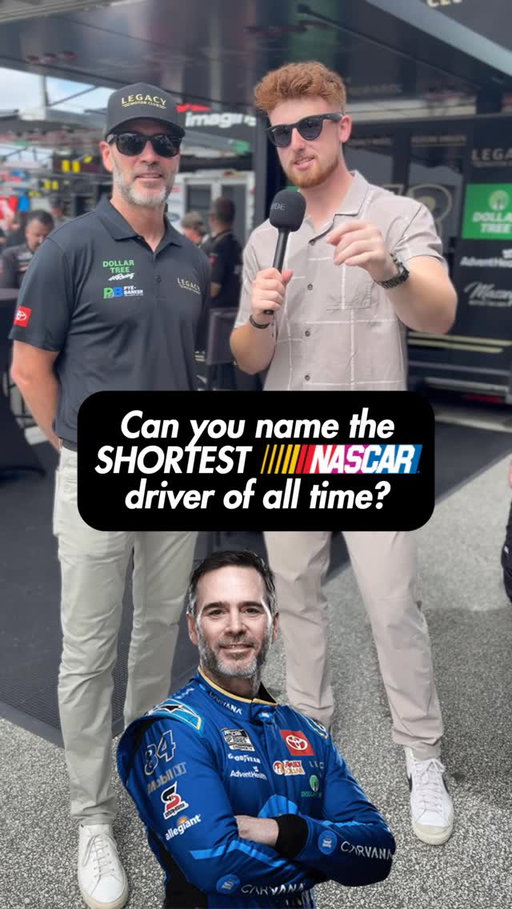 The SHORTEST #NASCAR Driver of All Time is… 

(feat. @jimmiejohnson) 

#nascar #jimmiejohnson #sports @legacy.motorclub