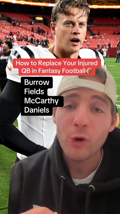 QBs are dropping like flies #fantasyfootballadvice #joeburrow #justinfields #fantasyfootballtips #fantasyfootballwaivers