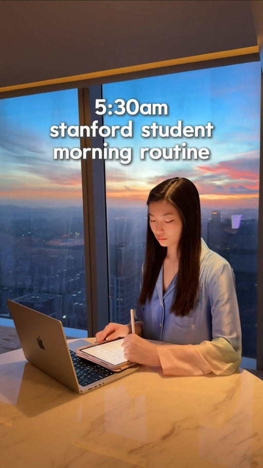 5:30am stanford student morning routine 💫

📍@fsguangzhou

#morningroutine #college #university #stanford #collegestudent #vlog #thatgirl #dayinthelife #aesthetic #asmr #productivity #worklifebalance #viral #study #studywithme #studymotivation #stanforduniversity #selfimprovement #collegelife #healthylifestyle #skincare #workout #dailyvlog #cleangirlaesthetic #grwm #studygram #pilates #dailyvlog #routine
