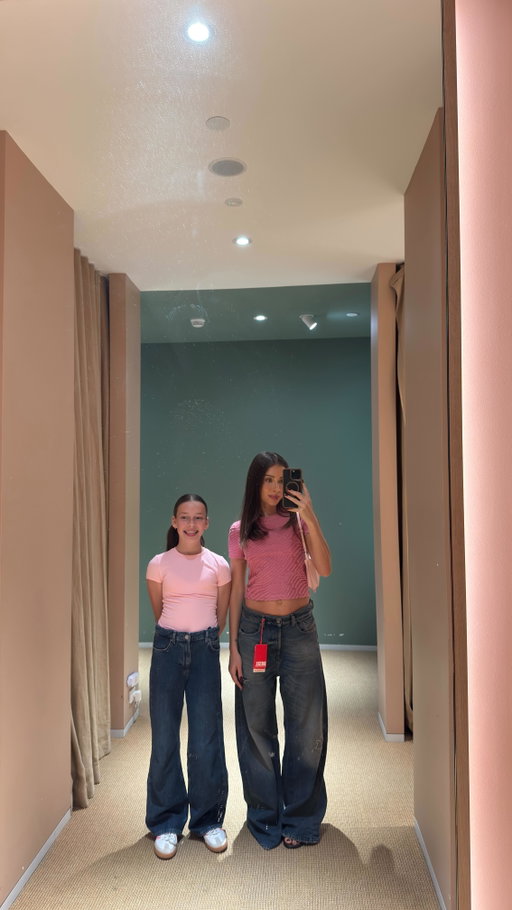 Taking Willow down memory lane to show her the Y2K Trend is back at @chadstone.au @_aje_ @incu_clothing @becandbridge #ad