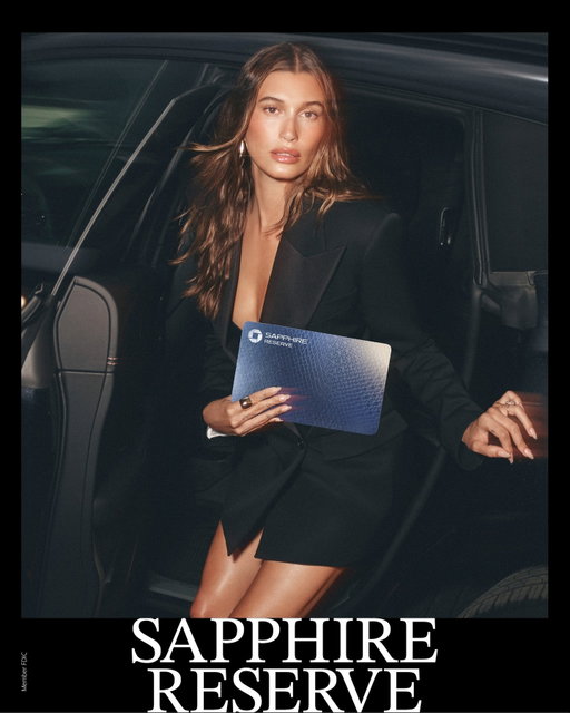 Sapphire Reserve. Even more rewarding. Featuring @haileybieber.