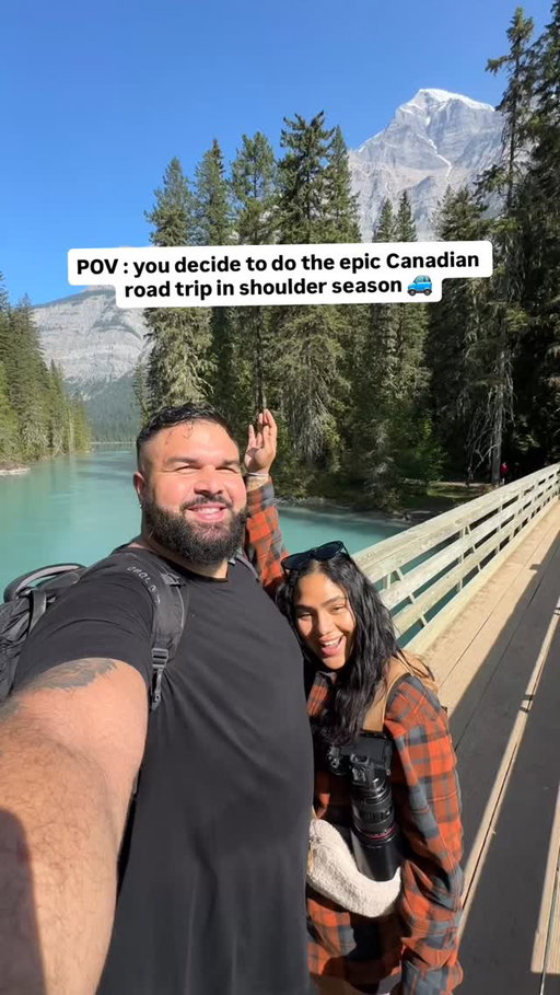 We’ve procrastinated this trip so much, but it truly makes us realize how truly beautiful our home really is!! 

✨ Standing in front of the powerful Takakkaw Falls in Yoho 💦, watching sunrise over Moraine Lake 💎, strolling the cozy streets of Banff 🏔️, and chasing waterfalls & glaciers all the way up in Jasper ❄️every stop felt like a postcard.

There’s truly nothing like exploring Yoho, Banff & Jasper National Parks back-to-back 🌲🩵. The views, the drives, the little moments in between it’s pure magic. 🌍💛

👉 The following spots are a must-visit in Alberta’s Rockies before heading into beautiful British Columbia:

	•	Moraine Lake 💎

	•	Lake Louise 🩵

	•	Takakkaw Falls 💦

	•	Emerald Lake 💚

	•	Banff town 🏔️

	•	Peyto Lake 🐺

	•	Athabasca & Sunwapta Falls 🌊

	•	Columbia Icefield & Glacier Skywalk ❄️

	•	Maligne Lake & Spirit Island 🛶

Follow @rayandramisa for epic travel adventures 

#britishcolumbia #travelcouple