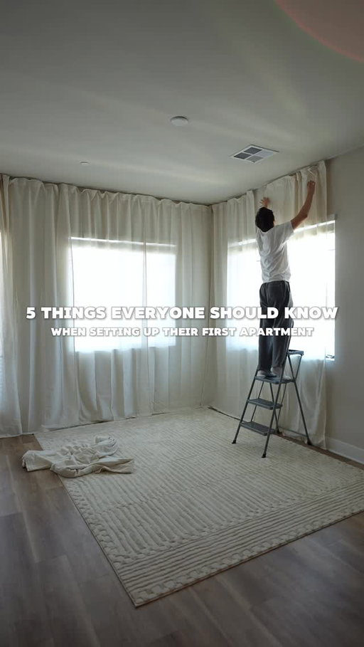 helping my brother set up his new place made me want to share 5 things everyone should know when setting up their first apartment.

#apartmentliving #newplace #interiordesign
