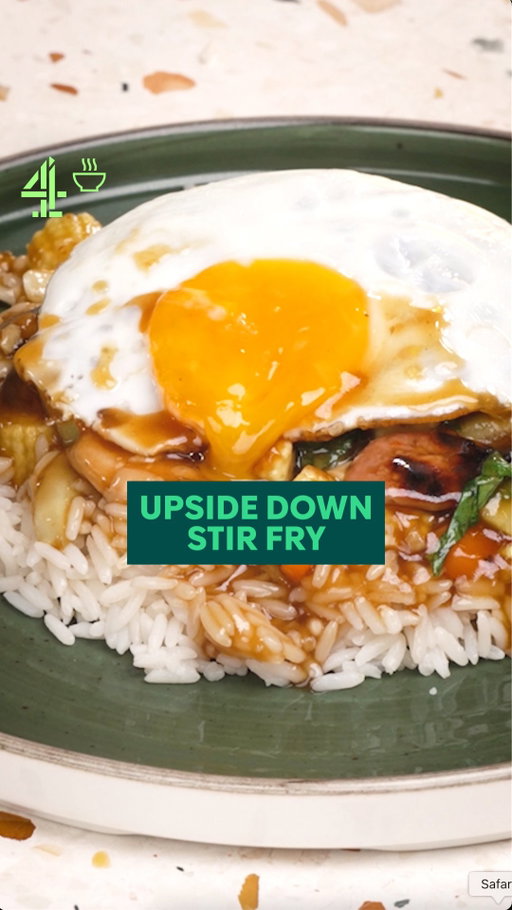 Bol Renversé; it’s delicious and it’s from Mauritius! Stay to the end to watch the most dramatic @justinkaarthur plating sequence.

Serves 2 
Total time: 30-35 mins 

Ingredients 

For the stir-fry: 

200g chicken thigh, sliced 
2 Chinese sausages, sliced 
1 carrot, sliced  
2-3cm ginger, chopped  
2-3 cloves garlic, chopped  
Handful of baby corn  
6–8 mushrooms, sliced 
1 head of bok choy, chopped 
4 tbsp oyster sauce 
1 tbsp dark soy sauce 
1 tbsp Chinese rice wine  
2 tbsp cornflour mixed with 2 tbsp cold water 
2 cups water 
1 chicken stock cube  
Salt and pepper, to taste 
Oil, for stir-frying 
 
For assembly:  

1 egg
1 bowl of cooked rice 
 

Method 

1. Cook the rice and set aside
 
2. Heat oil in a wok over medium-high heat. Season the chicken with salt and pepper, then stir-fry until golden and cooked through. Remove and set aside 
 
3. In the same wok, add the Chinese sausage and stir-fry for about 30 seconds. Then add the carrots, baby corn, and mushrooms. Stir-fry for another minute. 
 
4. Return the chicken to the wok. Add oyster sauce, white wine, dark soy sauce, bok choy, and water. Cover and let simmer briefly
 
5. Remove the lid, add the cornflour mixture, and stir until the sauce thickens. Adjust seasoning
 
6. In each bowl, place a fried egg at the bottom. Spoon in the stir-fry mixture until halfway full. Top with rice, pressing down lightly
 
7. Place a plate over the bowl and flip. Lift the bowl carefully to reveal the layered dome
 
8. Sprinkle with herbs if using. Serve immediately

#magicbowl #mauritius #mauritianfood #stirfry #rice #boldevire