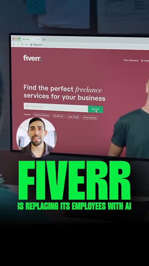 Fiverr, the $870 million dollar freelancing marketplace, just laid off 250 employees.

And it is all because of AI.

The CEO, Micha Kaufman, says Fiverr is going back to startup mode and becoming an AI-first company.

A few months ago, he even told his team that AI is coming for a lot of jobs, even his job as CEO.

Fiverr has already tested AI with products like Neo, Fiverr Go, and Dynamic Matching.

But now they want to go bigger, with smaller teams, fewer managers, all supercharged by AI. 

Here’s why this matters.

Companies can choose to be AI-absent or AI-native. 

CEOs like Micha Kaufman believe AI-native is the only option for businesses to succeed moving forward. 

And they’re willing to make painful decisions in order to make that transition.

So what should you do?

Start thinking of your company as AI-first.

Automate the easy jobs, use AI to speed up the hard jobs, and focus your best people on the work that pushes your company forward.

#startup #ai #tech #artificialintelligence