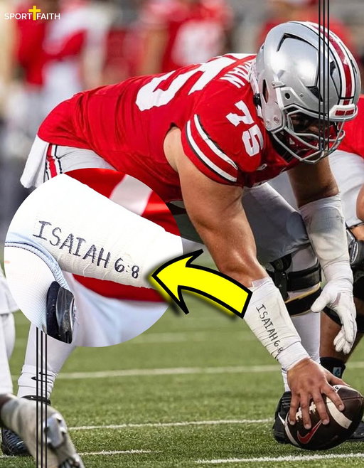 Ohio State offensive lineman Carson Hinzman was pictured with Isaiah 6:8 written on his wrist during their game against the Ohio Bobcats.

Isaiah 6:8 says: “Then I heard the voice of the Lord saying, “Whom shall I send? And who will go for us?” And I said, “Here am I. Send me!”

It’s so awesome to see these young men using their platform to seek to spread the gospel! 🙌

#ohiostate
