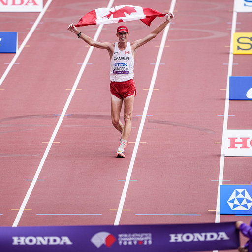 World. Champion.
What a wild thing to say. A moment I’ve dreamed of countless times but never imagined it quite like this. This was the hardest thing I’ve ever done. I came into this race in the best shape of my life and I spent most of the race devastated that I couldn’t hold onto the leaders.

‘We knew it was classic Evan tactics, be patient and charge late. We never doubted you’. Well that makes one of us! For much of the race I thought I was going to be fighting for 4th at best. I had to convince myself that another 4th place finish was not only fine, but quite funny if it happened. I charged on, determined to do my best… whatever that was on the day.

Then with a little under 5km to go, as the athletes ahead of me overheated and slowed or caught the ire of the judges, I seemed to teleport myself into the lead. 

And then the thoughts became short.

4km from the finish line, in first place, and moving away. I didn’t feel good, but I felt good enough. I was going to win. 
Bell lap, 3km to go, missed my bottle and saved by a kind Brit, I was going to win. 
2km to go, pop goes the hamstring! Agony. Can I even walk? Do I stop? Quick stretch. Okay keep going. I’m slowing. Can I hold on? Can I finish? Every step is excruciating. Please don’t let this be how it ends.
Dig deep. Deeper than ever before. Think of those willing you forward each and every step. Breathe. If I can make it 10 steps I can make it 2000.
Gritted teeth. A grimace? Smile? No one can ever tell. Round the last corner and see my gap is big. I can maybe do this. Refuse one flag - it’s too far away, if I take a flag now and lose I’ll be so embarrassed - apologize after. 
See the stadium, grab a flag - say thank you after. 
Enter the stadium. This is the longest 300m of my life.
Home stretch, see my family. 
Now it’s maybe a smile.
Finish. Relief. Gold.

I have so much more to say about this race, the emotions that flooded in after relief, and the aftermath from a few days on. More to come.

📸 @worldathletics 

#wchtokyo25 #teamcanada #athletics #racewalk