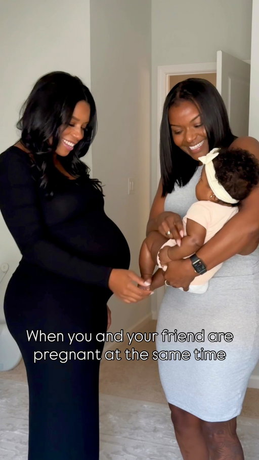 Baby besties on the way! 

This video was originally shot back in February when I found out I was pregnant and Tiffany was 8 months. Fast forward to now picking it up again but this time with Parker and I’m 9 months pregnant! Can’t wait to watch our babies grow up side by side and shoot this again when baby Marsh arrives. 🫶🏽💕💙

#pregnantfriends #expectingmom #pregnantlook #thirdtrimesterfeels #pregnantmom #motherhoodunited