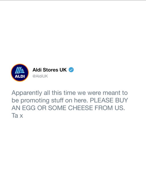 so apparently this ISN’T our personal account #AldiUK