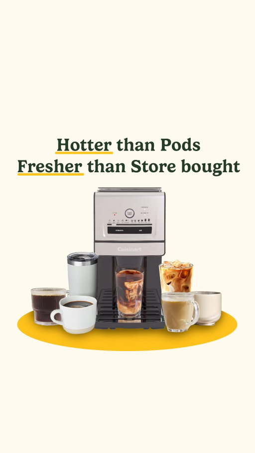 NEW to the countertop. The Custom Grind & Brew Single-Cup Coffee Maker takes your coffee from bean to brew in one sleek press. It grinds whole beans, brews hotter than pods, and skips the waste. Plus, the Over Ice function is perfect for your daily #icedcoffee. It’s everything your morning routine deserves. #linkinbio! ☕️

#cuisinart #coffee #coffeeupgrade #nationalcoffeemonth #coffeelover #morningcoffee #coffeeathome