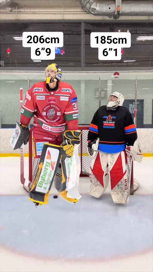 COMPARING MY HEIGHT TO NHL GOALIES!💪🏼 #nhlgoalie #hockeygoalie #hockeylife