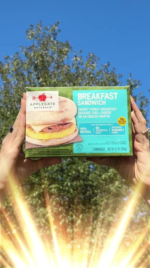 The peaceful trifecta: Coffee. Quiet. APPLEGATE NATURALS® Breakfast Sandwich. 🤗