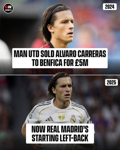 Just a reminder that Man Utd sold Álvaro Carreras for £5m in 2024! 💰 

He's now at Real Madrid regarded as one of the best fullbacks in the world! 🌟

#RealMadrid #ManUtd