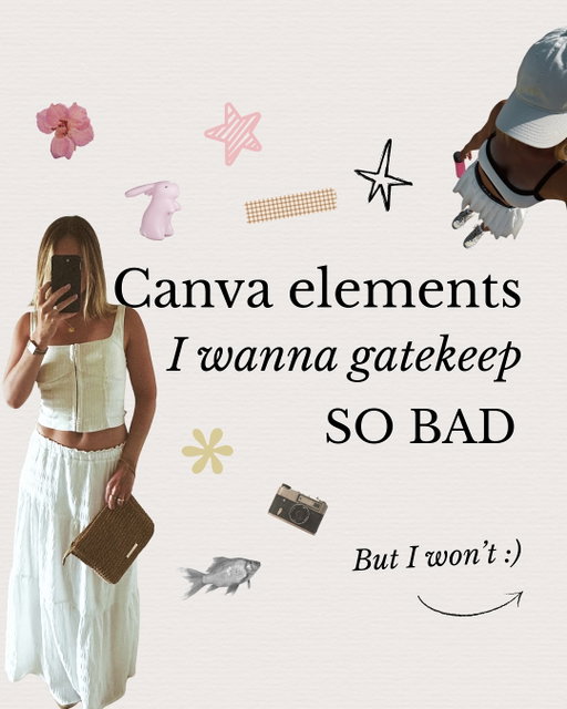 Roundup of my fave Canva elements for that trendsetter design vibe 🌸

 P.S. Comment WAITLIST to put your name on the VIP waitlist for my new Instagram growth program + get my Viral Swipe Vault for free (:
