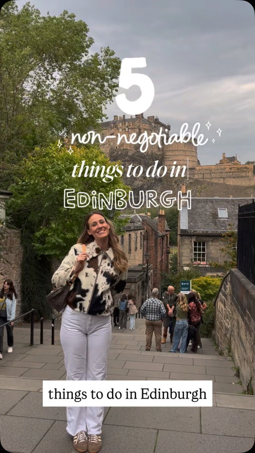 Ad | 5 non-negotiable things to do in Edinburgh with @skyscanner 
 
🥐 Try the best bakeries of your life at @lannanbakery and explore the independent shops in Stockbridge

🍂 Walk the beautiful Water of Leith Walkway with a stop at Dean Village

🍷Enjoy lunch with a view at @theoutsiderrestaurant 

📸 Snap a photo next to the iconic shops of Victoria Street and head up to Victoria Terrace for a view of the street from above

🏰 Get the best view of the castle in Edinburgh at The Vennel

#skyscanneradvocate #edinburghcity #edinburghscotland #edinburghtravel #travelscotland