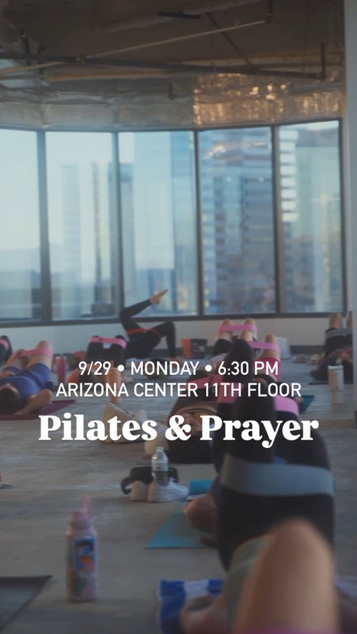 Arizona Christian ladies,

I will be hosting another Pilates & Prayer event on September 29 at 6:30 PM at the Arizona Center on the 11th floor! 

tickets are in my bio🤍

#arizona #pilates #arizonafitness #christian #jesus #thingstodoinarizona #fitness #wellness #faith