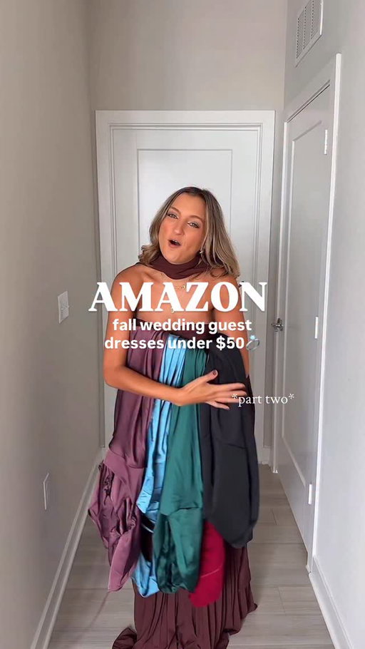 comment GUEST and I’ll DM you the links to all of these @amazon fall wedding guest dresses under $50 and available on prime!💍👗🍁 #weddingguest #amazonfind #amazon