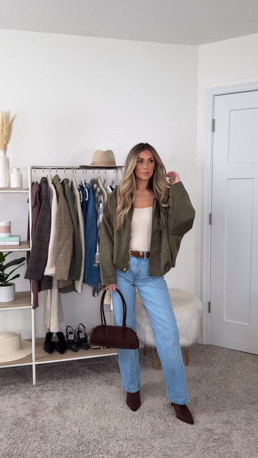 Elevated Casual Fall Outfit coming right up 🤎✨🍂 if you’ve been looking for your go-to ootd for this fall that looks polished & put together, but is still practical, I have it right here for you! I grabbed the viral Amazon jacket in olive and it did not disappoint 😍 I love it so much I ordered it in two more colors! Brown suede ankle boots are another recent Amazon find and SO GOOD! They’re quality, comfortable and the color is perfect. Omg and this bag!!! Under $30! I’ve been wearing it nonstop 

Comment SHOP to get all of my outfit details sent over to you directly & make sure to save this elevated casual outfit for later when you’re in need of a little inspo! 

Jacket - amazon 
Top - Abercrombie 
Jeans - Abercrombie 
Belt - Amazon 
Brown boots - Amazon 
Brown purse - Target 

#casualstyle #casualoutfit #amazonfashion #falloutfit #fallstyle https://liketk.it/5osL1