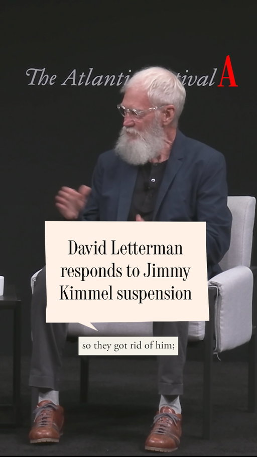 David Letterman to Jeffrey Goldberg on Jimmy Kimmel’s suspension: “You can’t go around firing somebody because you’re fearful or trying to suck up to an authoritarian—a criminal—administration in the Oval Office. That’s just not how this works.” #TAF25

Watch the full conversation at the link in our bio.