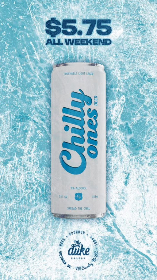 @chillyonesbeer has officially entered the chat 💬 

Double the tinnies you crush with this easy to drink 3% beer. 

$5.75 taxes in all weekend long!

#spreadthechill