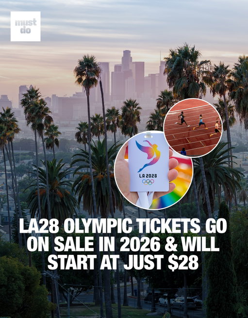The countdown to 2028 has officially begun. ⏱️

Organizers just announced the ticketing plan for the Los Angeles Summer Olympics: registration opens in January 2026, with ticket drops later that year. The Paralympics will follow in 2027.

🎟️ Tickets will start at $28 for select events, with higher-tier packages and hospitality bundles also available. Locals near Olympic venues will even get early access to buy.

The Games run July 14–30, 2028, followed by the Paralympics Aug. 15–27, 2028.

Media via Shutterstock

#mustdolosangeles #laolympics #la28