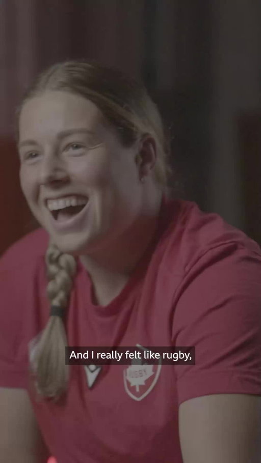Inspirational words from Canada's @sophiedeg ❤️⁣
⁣
#BBCRugby #RWC2025