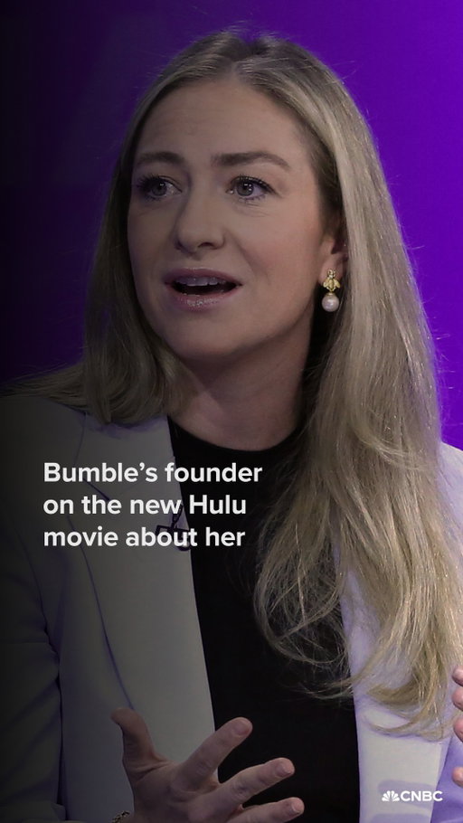 "I don't want a movie made about me. Shut it down."

Hulu on Friday debuted the movie "Swiped," which follows the story of Bumble founder Whitney Wolfe Herd, played by actress Lily James, and her efforts to launch her dating app. CNBC's Julia Boorstin asked Wolfe Herd about the movie for the inaugural episode of the Changemakers & Power Players podcast. Here's what Wolfe Herd had to say.

Want to hear more of the interview? Tap the link in bio to check out the Changemakers & Power Players podcast, which launches on Sept. 30.