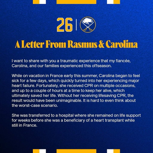 A letter from Rasmus and Carolina. 💙