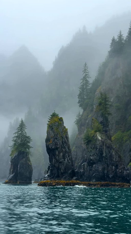 Spire cove, Alaska 📍 

Kenai Fjords National Park is one of Alaska’s smallest national parks. This 1000 square mile park has an incredibly diverse landscape featuring glaciers, mountains, inlets and wildlife. 

Would you visit here? 

#alaska #travel #cinematic
