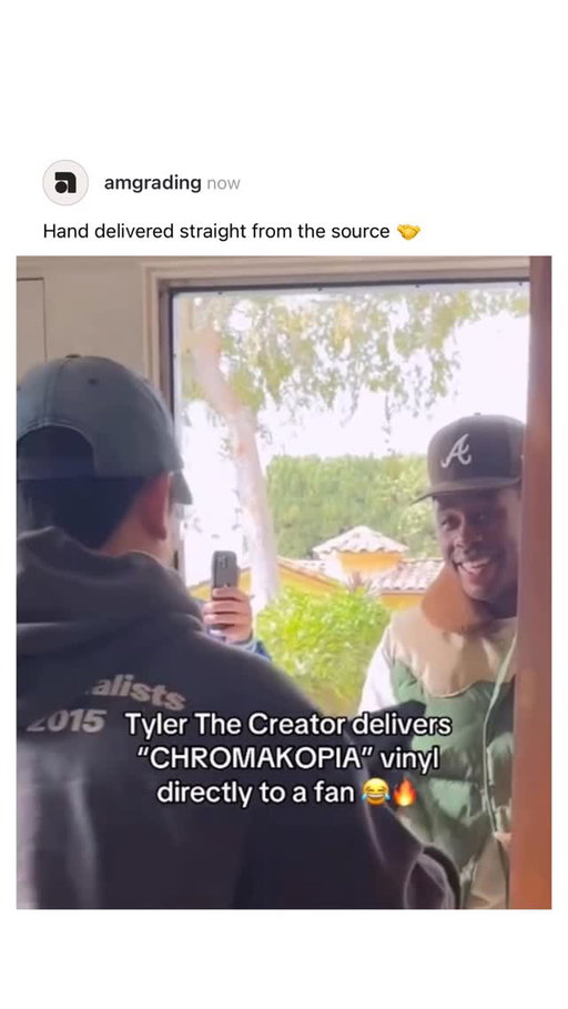 Bet he didn’t see that coming 😂🔥

(h/t TT// rap)

#tylerthecreator #vinyl #music #collector #vinylcollector