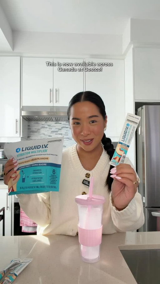 With a formula backed by science, @liquidivcanada's Sugar-Free White Peach is packed with 6 essential vitamins and amino acids to make sure that you're staying hydrated throughout the day no matter where life takes you! 💦 Available now across Canada at Costco and Amazon.ca! 🛒  #LIVCanadaPartner