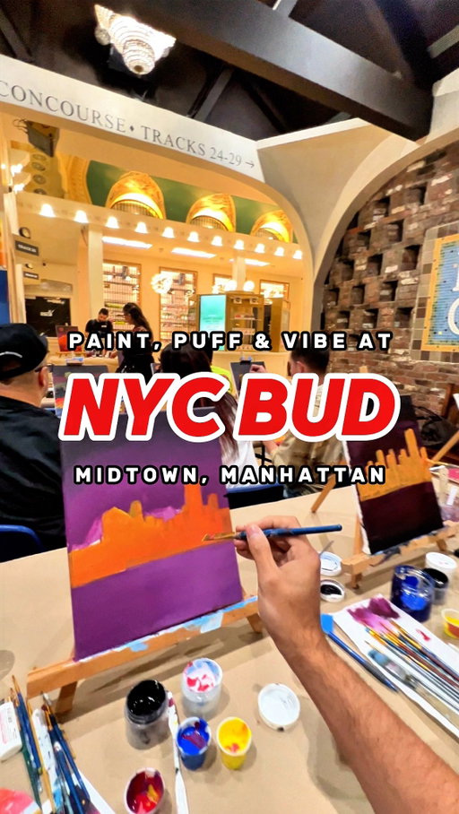 NYC Bud (@nycbud.life) is hosting Buds & Brushes, a paint night for only $20 🎨✨. Set inside their stunning Grand Central-inspired space—complete with chandeliers, vintage details, and terrace smoke breaks between painting sessions—it’s the perfect mix of creativity and city vibes. Led by a pro instructor, guests leave with their own masterpiece, plus there’s comedy nights and merch to check out after. Upcoming Buds & Brushes sessions: Oct 23 & Nov 20.

Other Upcoming events: 
🎧Buds & Beats with Steve Travolta September 20th 
✨Bud Brunch with Ody Roc September 21st. 

#newyorklocals