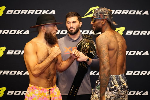 @BorrokaMMA presents #XFC53 is official. 🏆

📸: @CommentsFromThePeanutGallery

ℹ️: The title fight between @Huracan.Galvan and @Safar_Akhmadov is off after Galvan failed to make weight and no-showed the weigh-in. 

Akhmadov officially weighed-in at the championship weight of 125-pounds and everyone else competing made weight.

@BorrokaMMA presents #XFC53 takes TOMORROW at @VHLVTheater at @VirginHotelsLV in #LasVegas, #Nevada.

🎥: Watch it LIVE on @beINSportsUSA at 9 p.m. ET / 6 p.m. PT.