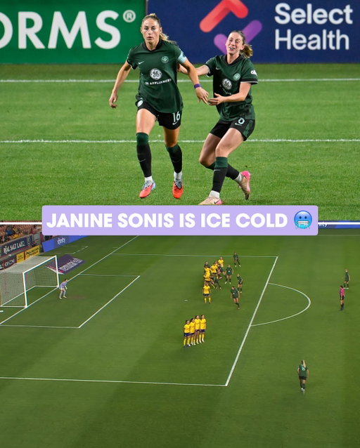Janine Sonis’ free kick from distance bends in like it’s guided by GPS 👀