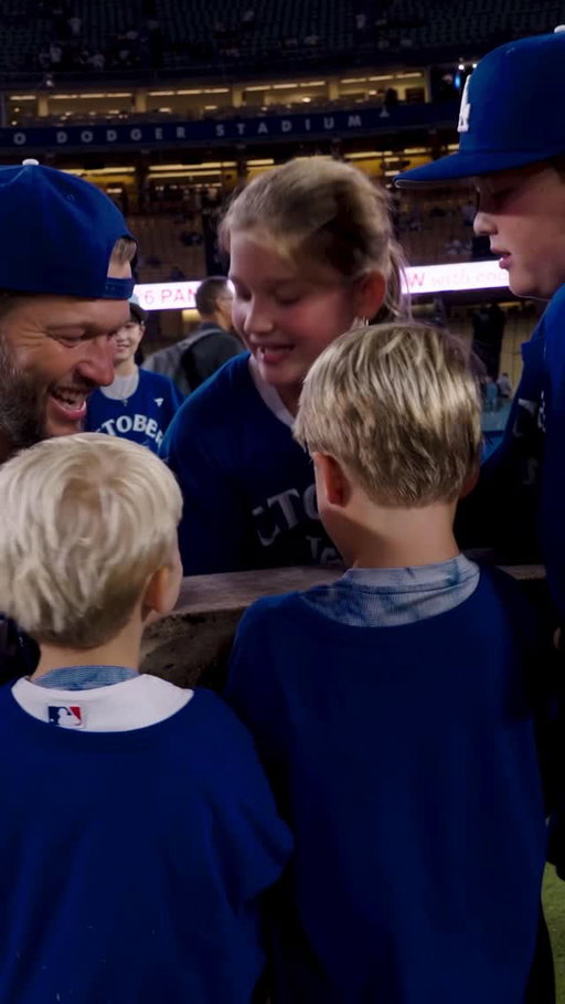 Removing the pitching rubber with Clayton and his kids. 👀