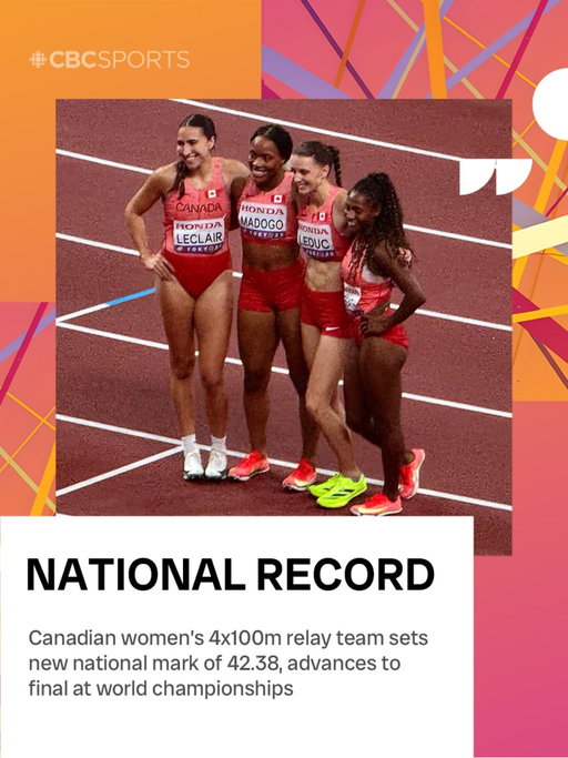 The Canadian relay teams at #WCHTokyo25 are ON FIRE 🔥🇨🇦

The final goes Sunday at 8:10am ET on @cbcgem