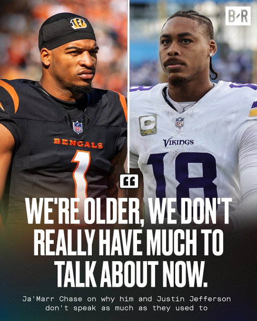 Ja’Marr says he and Justin Jefferson don’t talk as much anymore 😔💔

(Via @bengals)