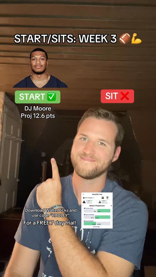 Week 3 start sits! 💪 #explorepage #explore #nfl #fantasyfootball