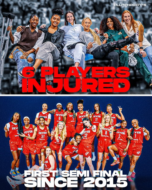 The Fever waited a decade for this. 

For the first time since 2015, Indiana is back in the WNBA’s final four, and the journey there was anything but easy.

They went on the road, took down Atlanta in a gritty three-game series, and punched their ticket despite being without six key players.

🔹 Chloe Bibby – left knee
🔹 Caitlin Clark – right groin
🔹 Sydney Colson – left knee
🔹 Sophie Cunningham – right knee
🔹 Damiris Dantas – concussion protocol
🔹 Aari McDonald – right foot

That’s essentially half a rotation sidelined. Yet, somehow, the Fever leaned on resilience, depth, and sheer belief to break through.

It’s been ten long years since Indiana last reached this stage. Now, they’re not just back in the spotlight, they look like a team ready to stay there.

How far do you think this team can go?

#IndianaFever #WNBA #CaitlinClark